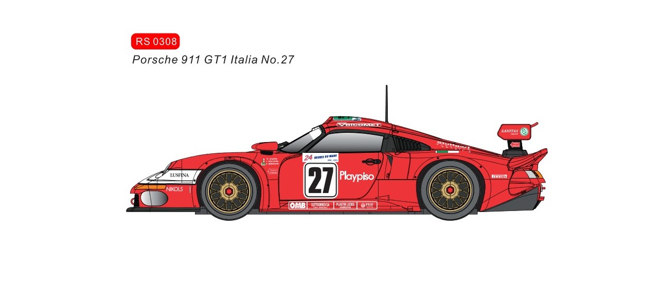 RS0308 Porsche 911 GT1 Italia No.27